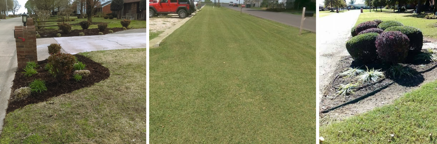 Lawn care collage